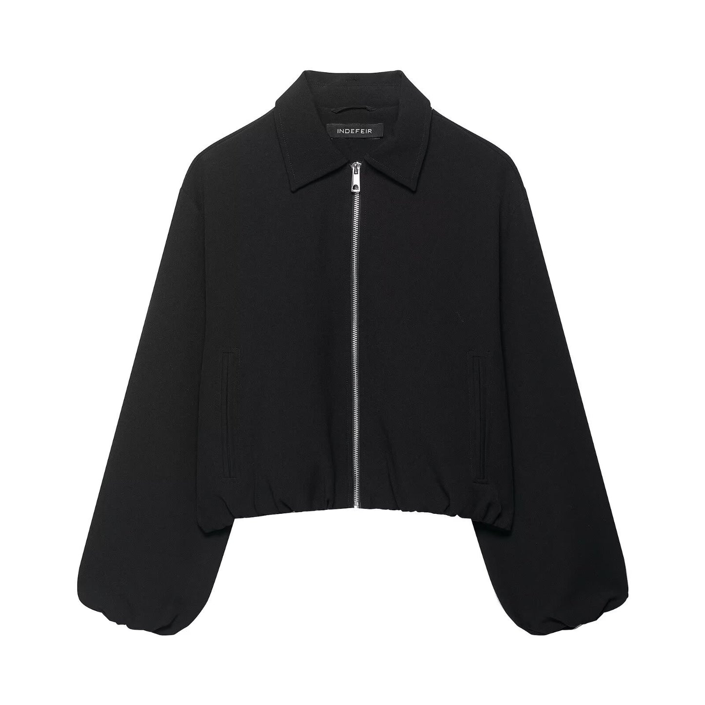 Women's Charming Street Fashion Zipper Puffy Jackets