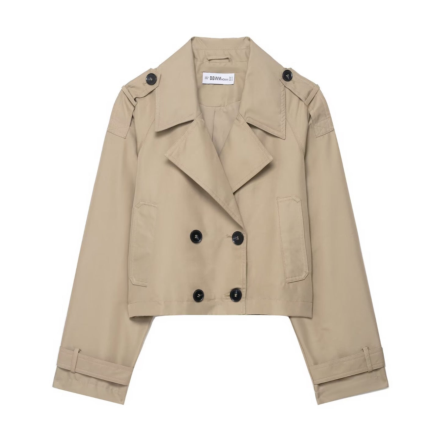 Women's Street Fashion Casual Double Breasted Trench Coats