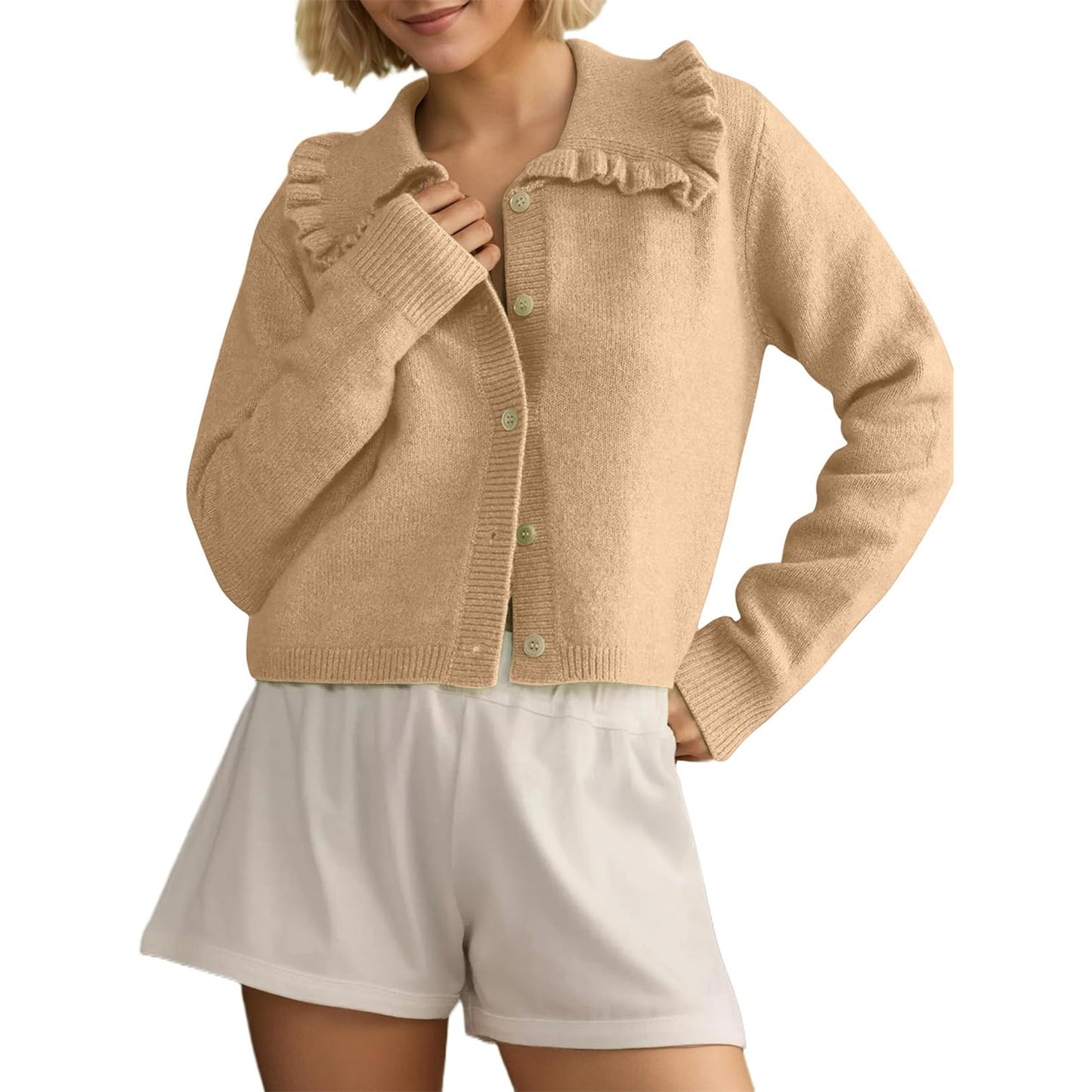 Doll Collar Female Winter Outdoor Loose Sweaters
