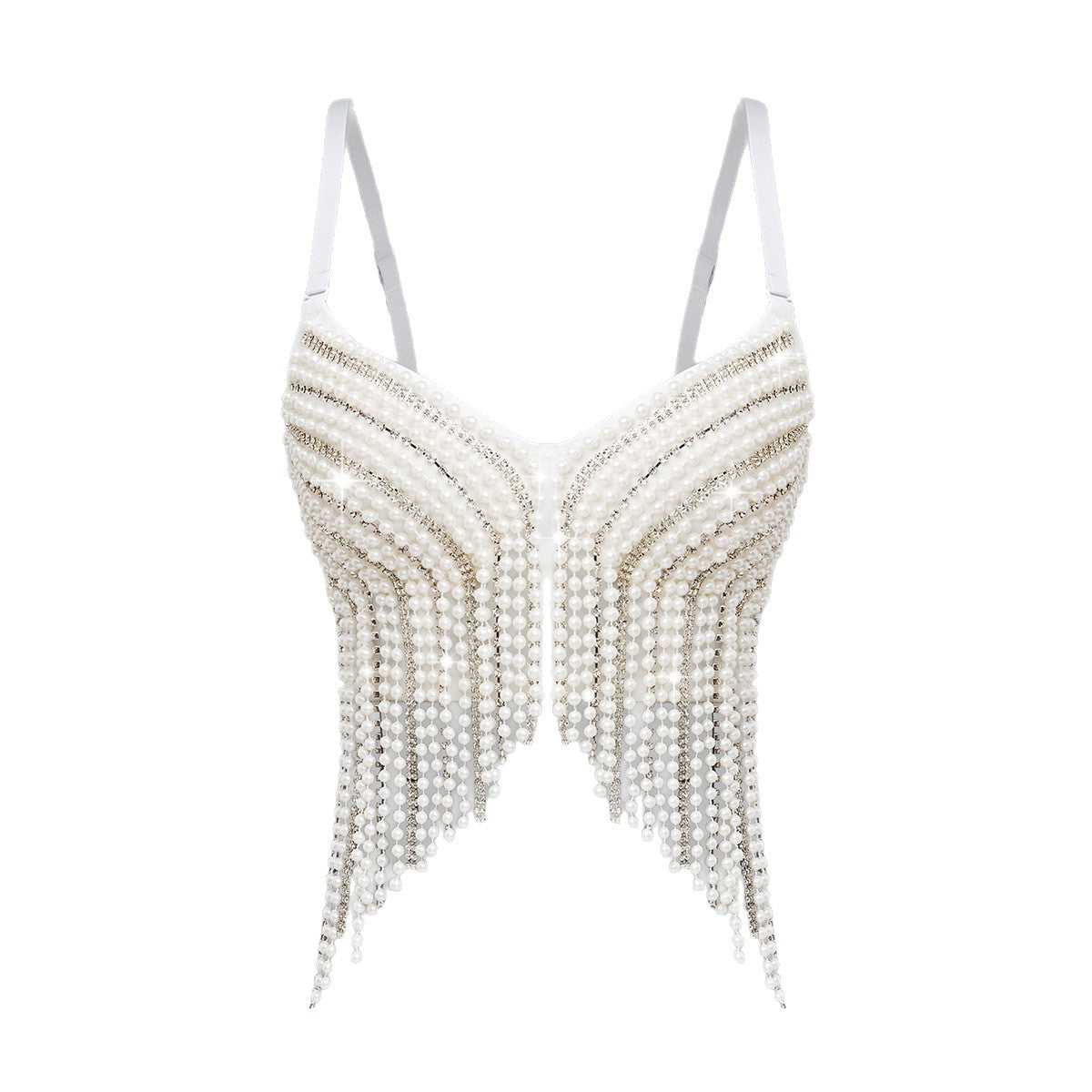Fishbone Bra Beaded Tassel Sling Hot Tops
