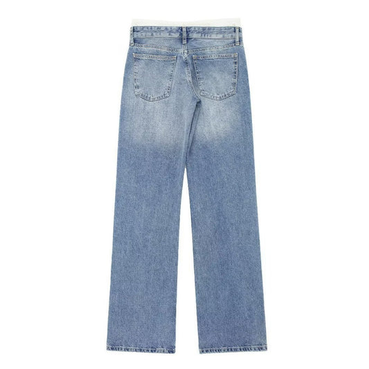 Women's American Retro Fashion Waist Of Trousers Jeans