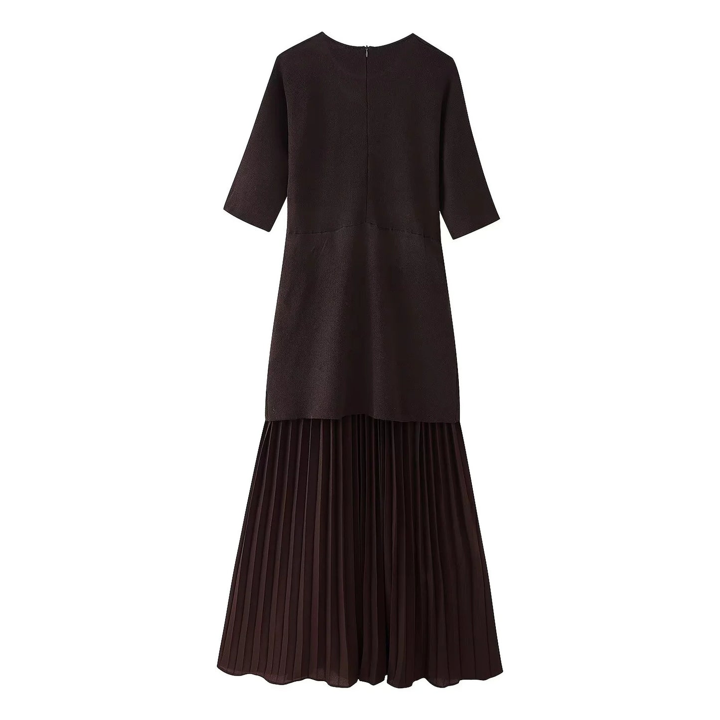 Women's Graceful Fashionable Chiffon Stitching Hem Sleeve Dresses