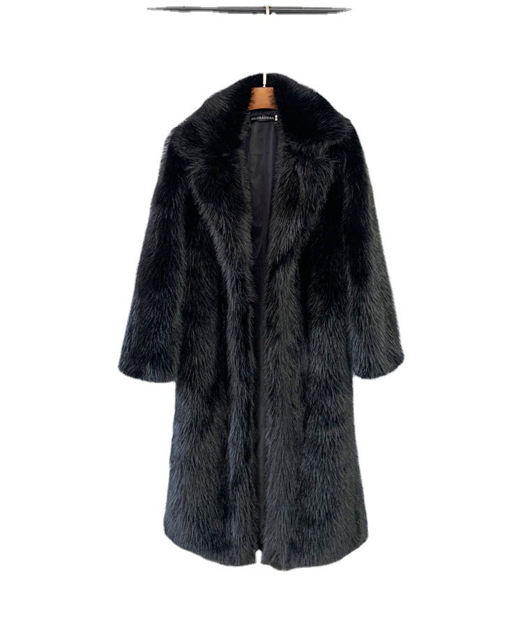 Faux Fox Fur Imitation Long Below The Coats