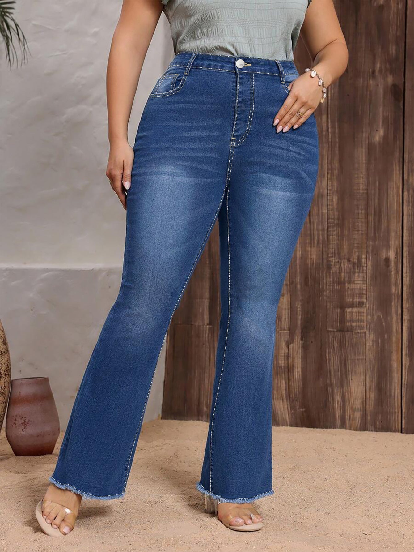 Women's Retro Stretch For Loose Versatile Burr Jeans