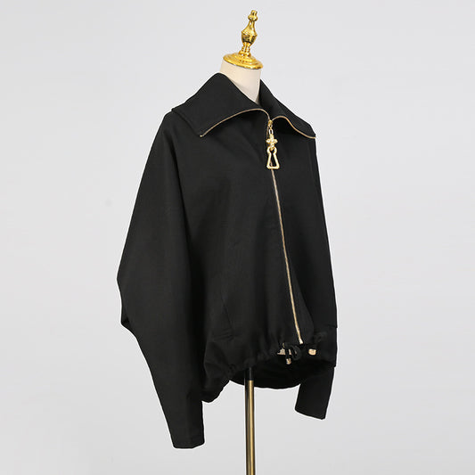 Women's Style High-grade Lapel Batwing Sleeve Korean Coats