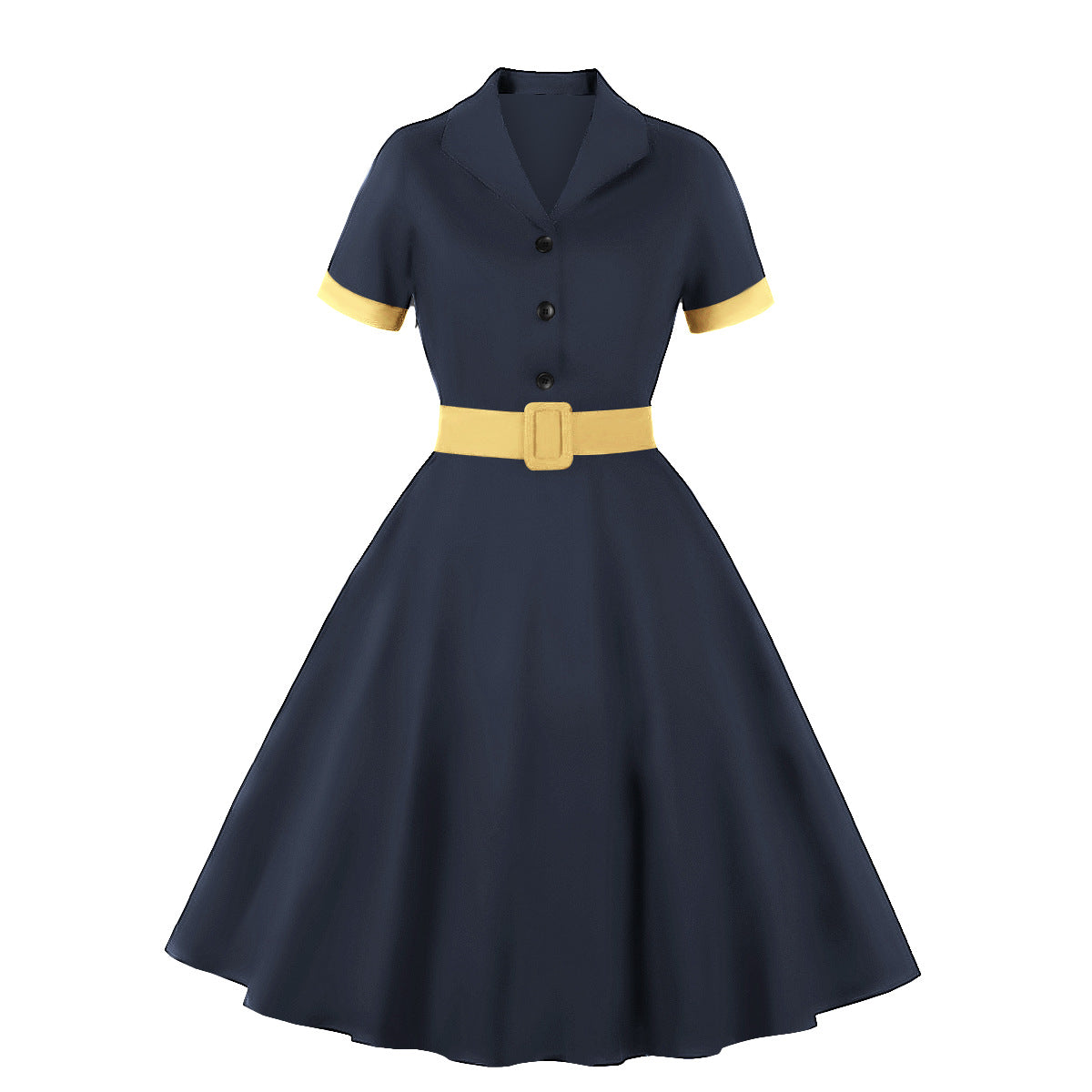 Hepburn Style Court Dress British Plaid Dresses
