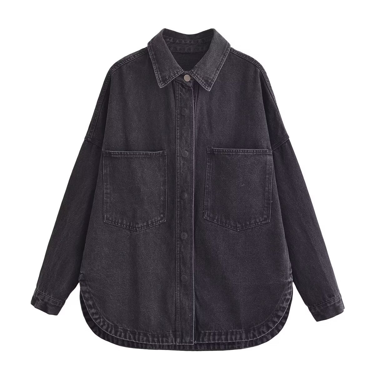 Women's Casual Urban Leisure Washed-out Denim Jackets