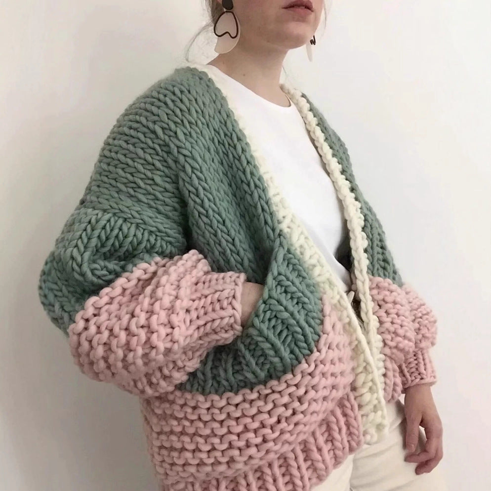 Thick Loose Knitted Lazy Hand-woven Ball Sweaters
