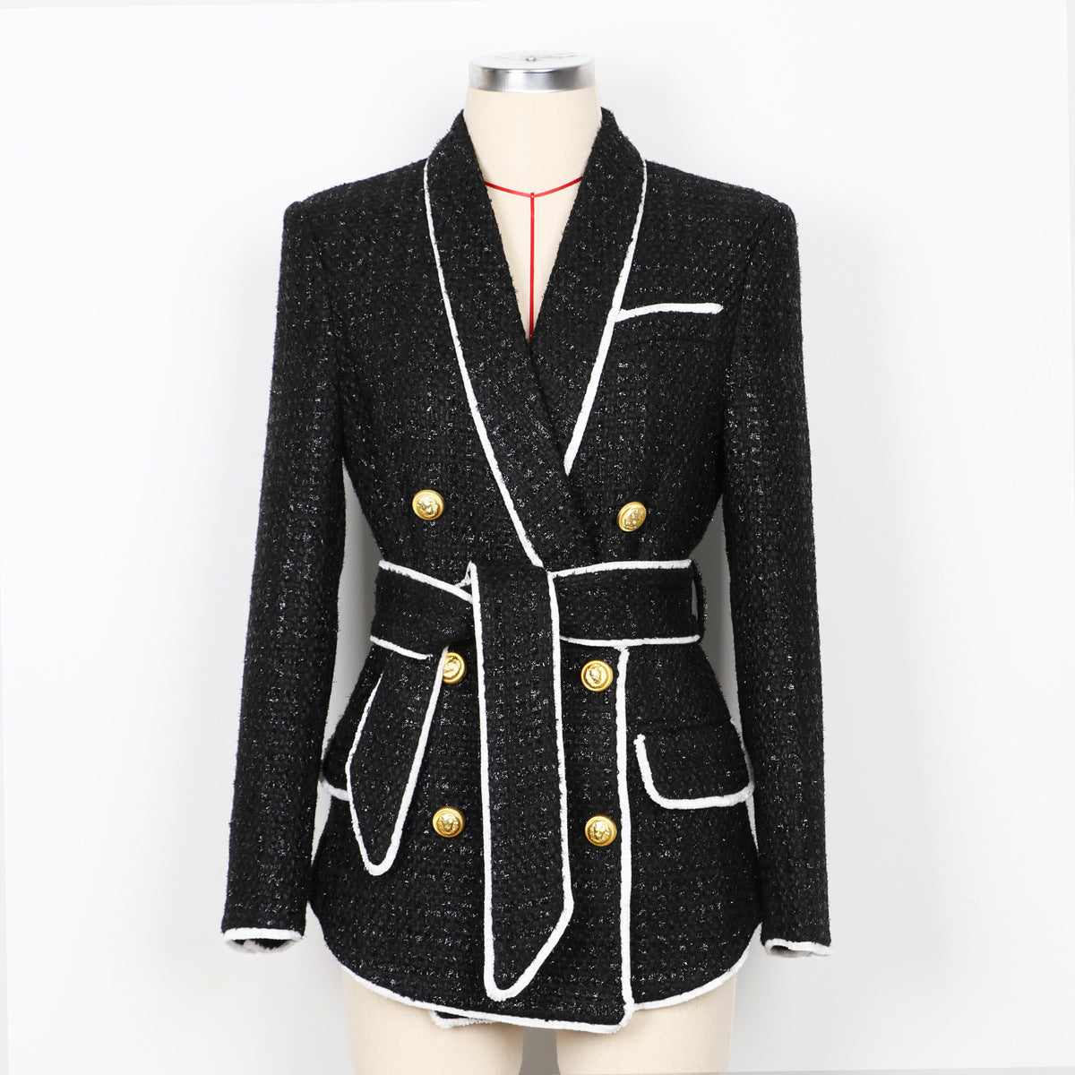 Women's Unique Tweed Waist Slimming Business Blazers