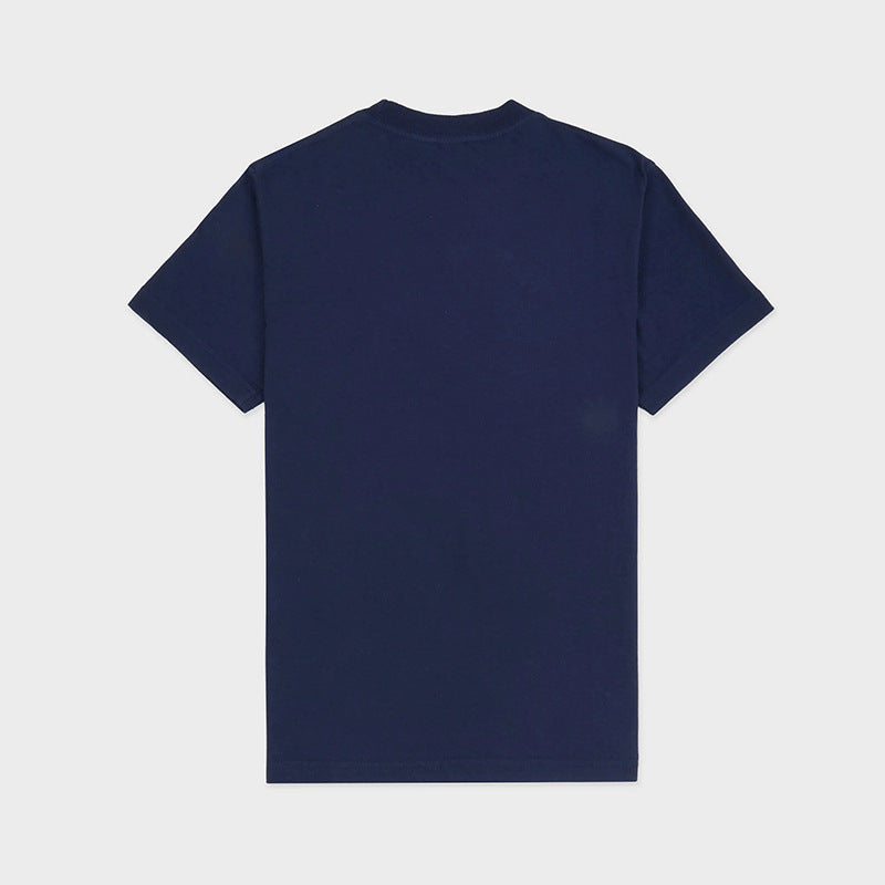 Women's North American Niche English Letter Printed Blue Blouses