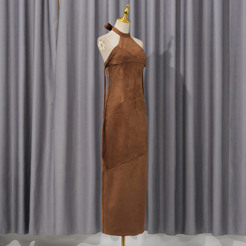 Women's Fashion Style Elegant Halter Sleeveless Backless Fishtail Dresses