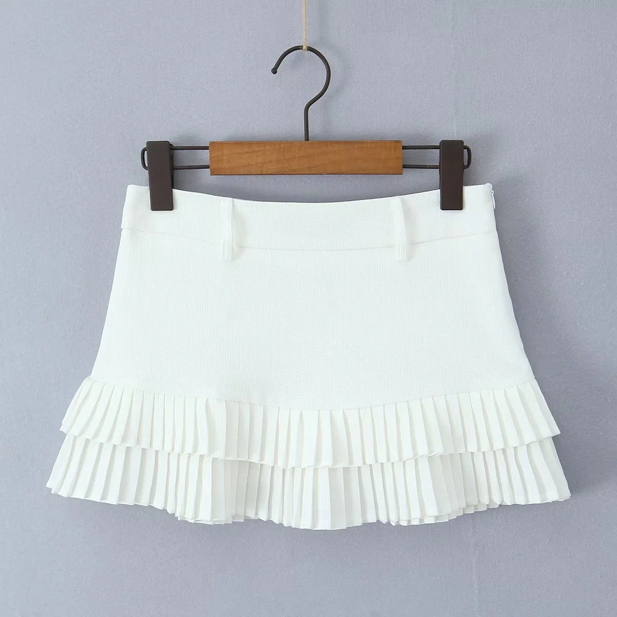 Women's Sexy Low Waist Pleated American Laminated Skirts