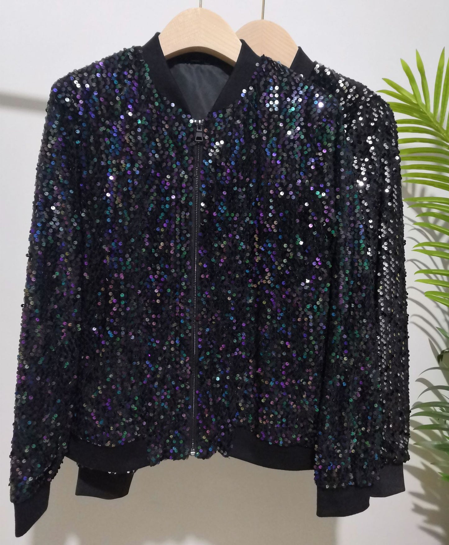 Women's Hip Hop Performance Clothes Veet Sequined Jackets
