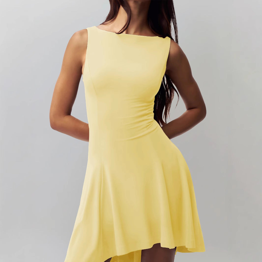 Solid Color Sleeveless Sexy Hot Dress Dresses