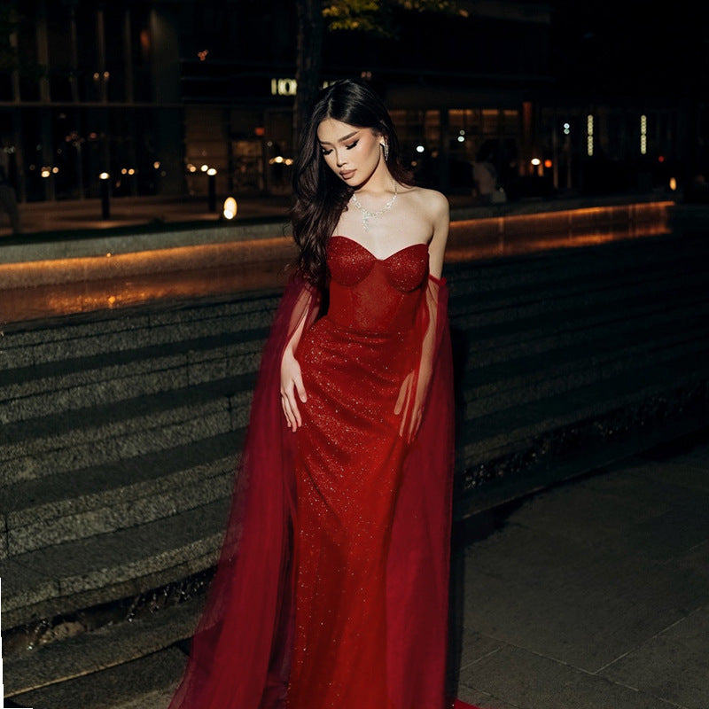 Autumn Shiny Waist Tube Dress Halloween Dresses