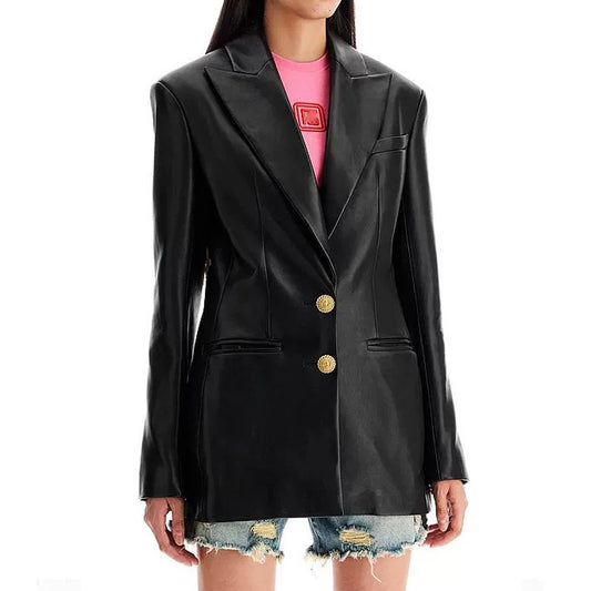 Leather Slim Fit Temperament Commute Fashion Blazers