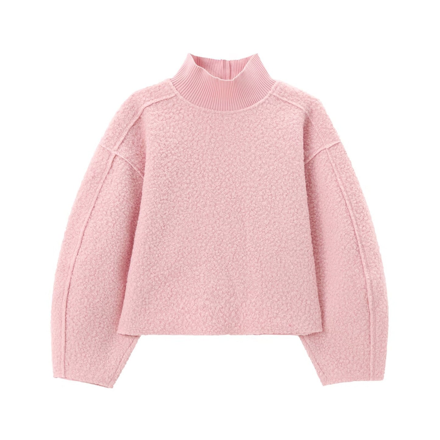 Women's Lapel Leisure Bloomers Long-sleeved Warp Knitted Sweaters