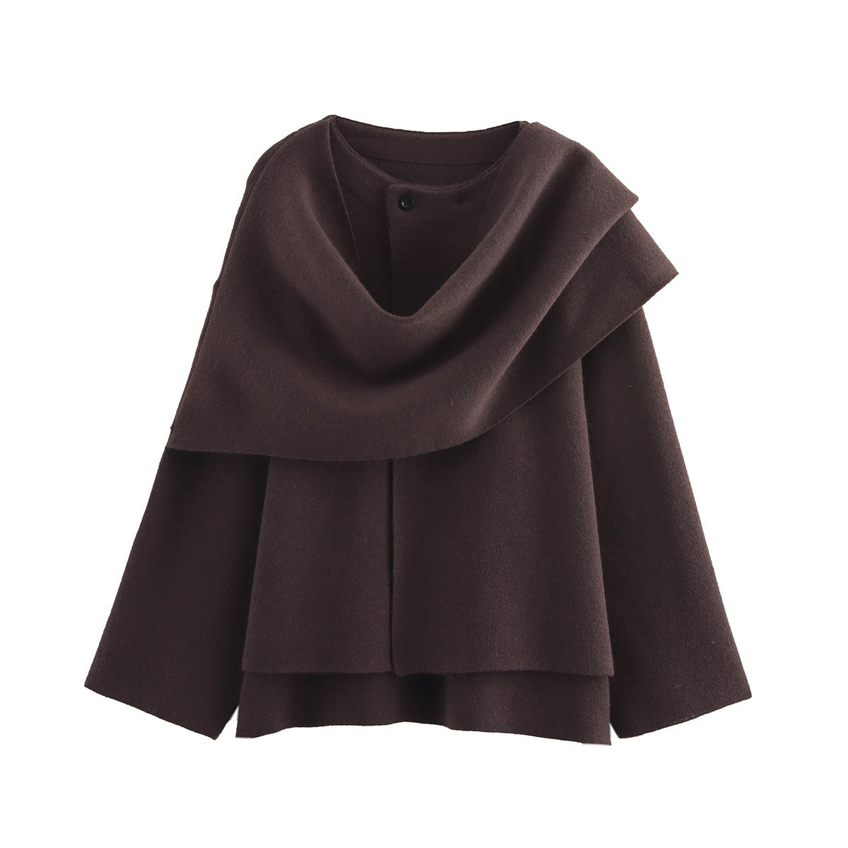 Autumn With Asymmetric Scarf Loose Knitted Shorts