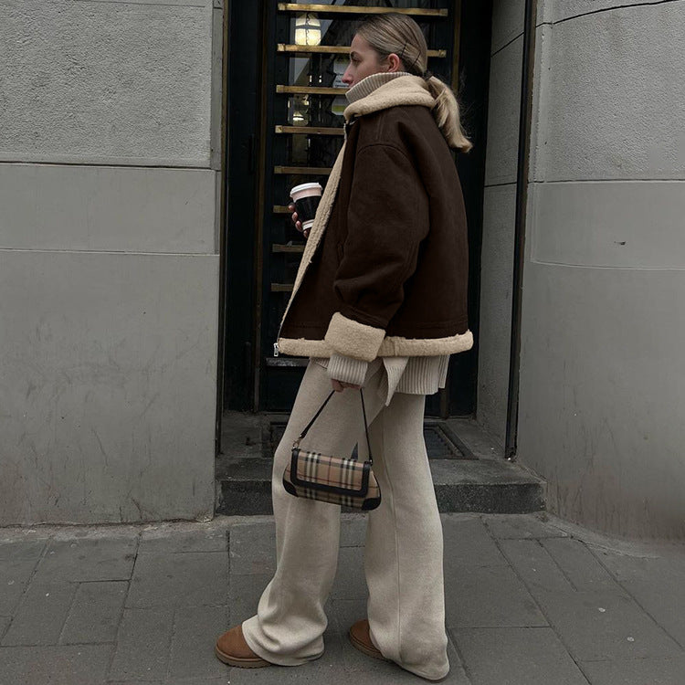 Women's Winter Loose Suede Warm Retro Jackets