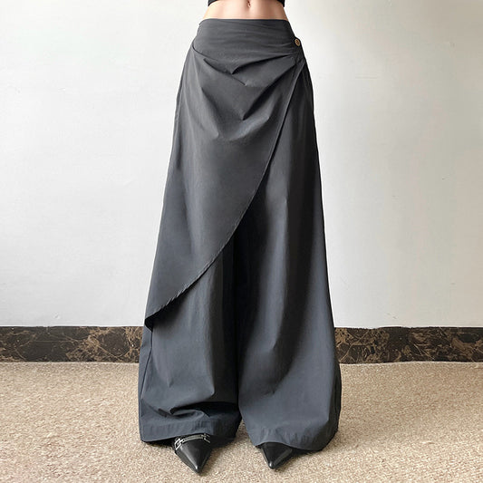 Women's Fashion High Waist Loose Casual Wide Pants