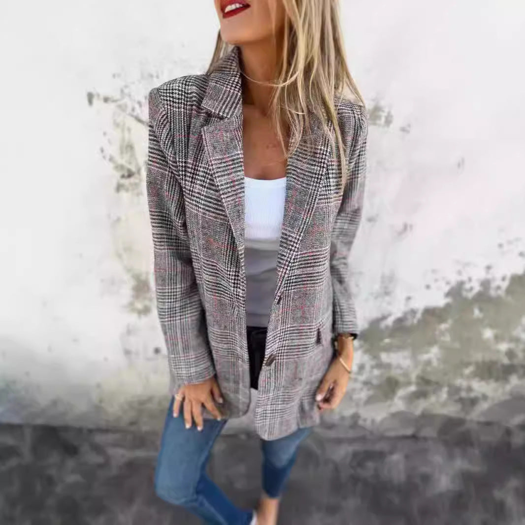 Women's Unique Casual Fashion Retro Lapel Blazers