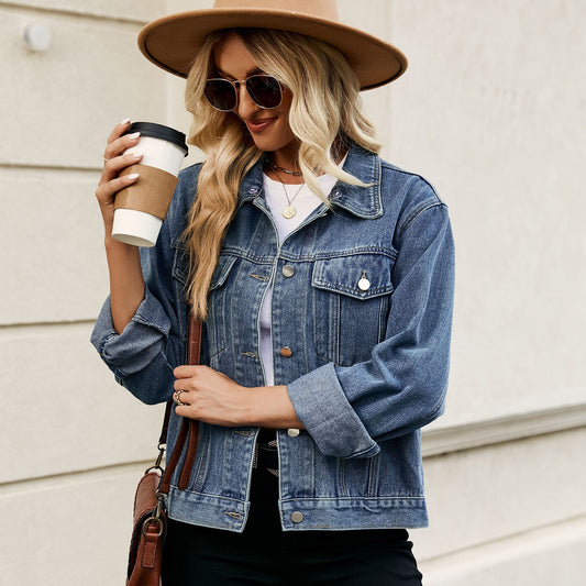 Women's Classic Cool Washed Denim Fashion Jackets