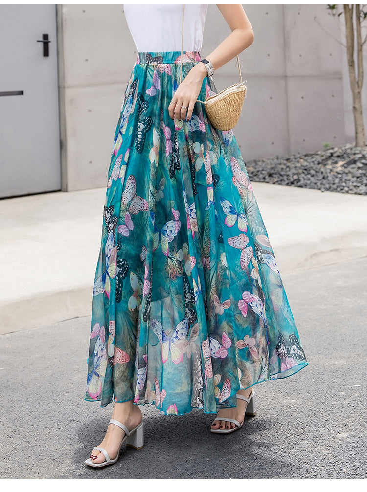 Floral Vacation Style Beach Female Summer Skirts