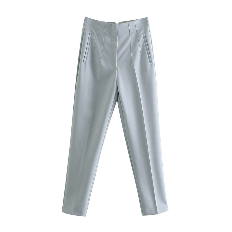 Autumn High Waist Slimming Solid Color Pants