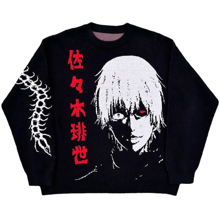 Women's Vintage Knitted Cartoon Pattern Winter Gothic Sweaters