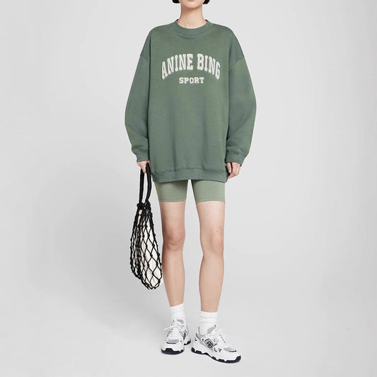 Autumn North American Niche Classic Letter Embroidery Round Neck Sweaters