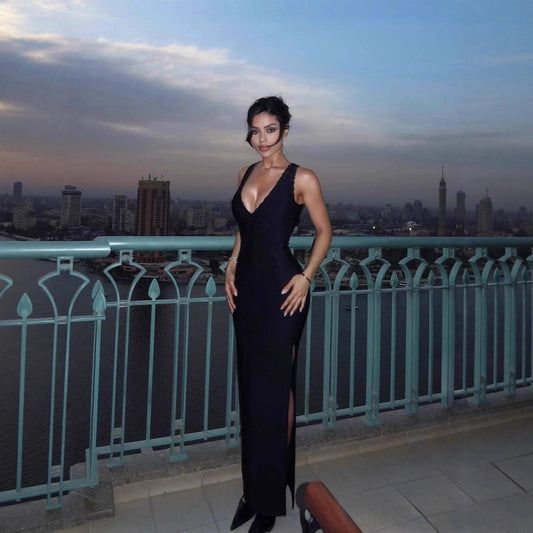 Backless Hollow Out Bandage Dress Waist Dresses