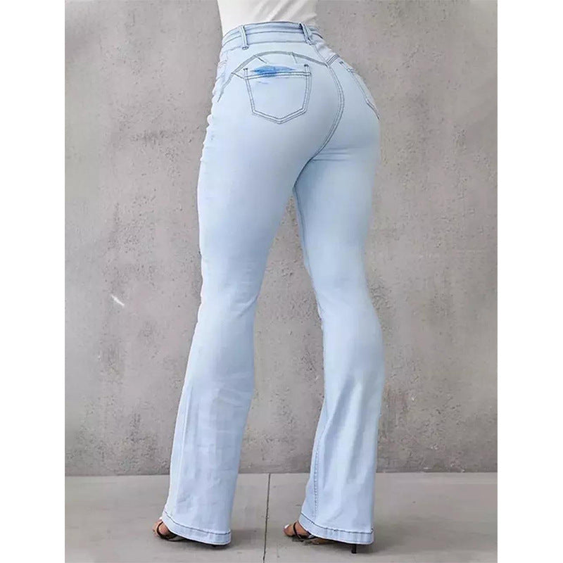 Women's Hip Raise High Waist Flared Jeans