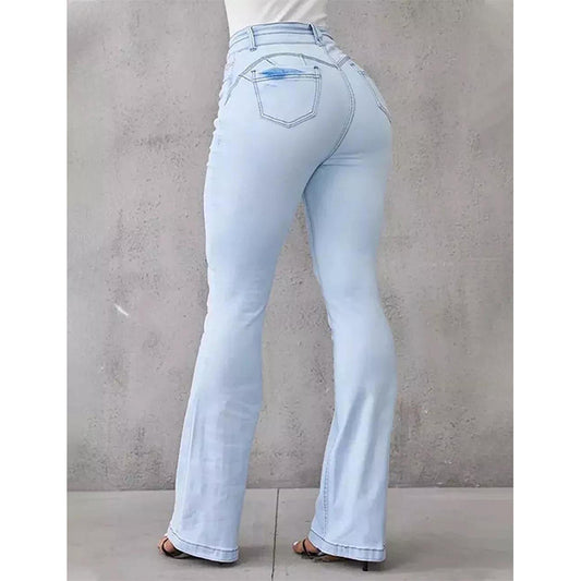 Women's Hip Raise High Waist Flared Jeans