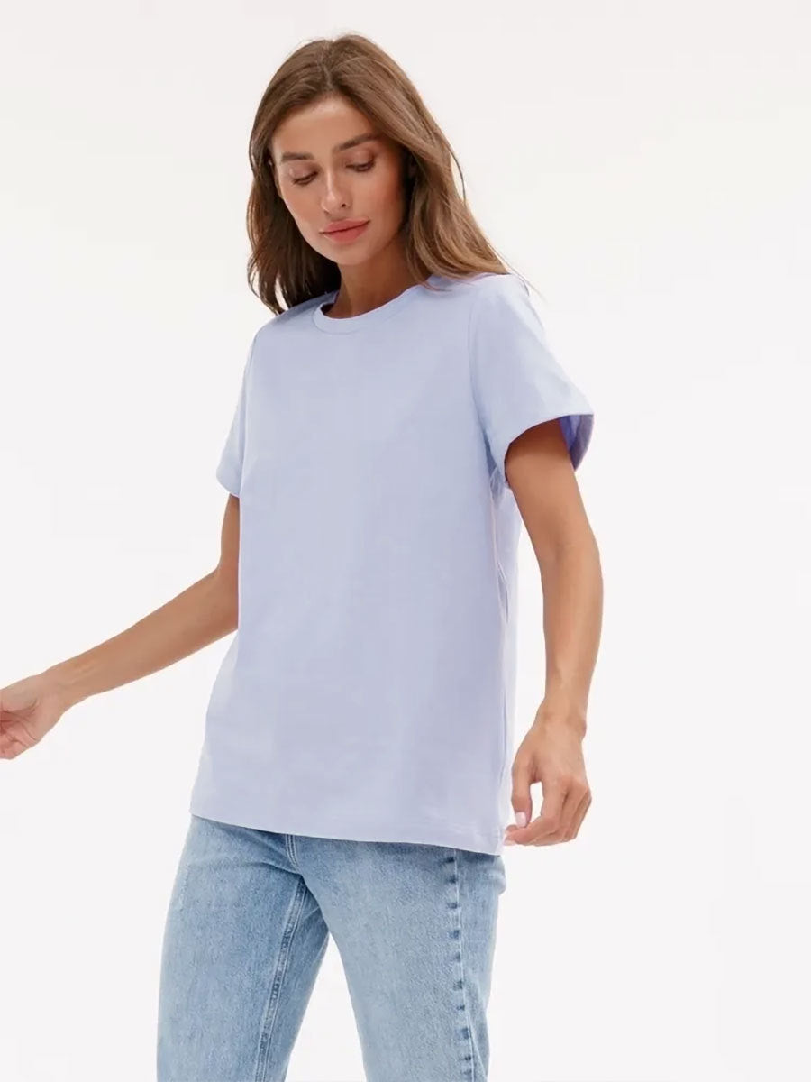 Women's Short-sleeved T-shirt Summer Fashion Casual Home Commuter Round Blouses