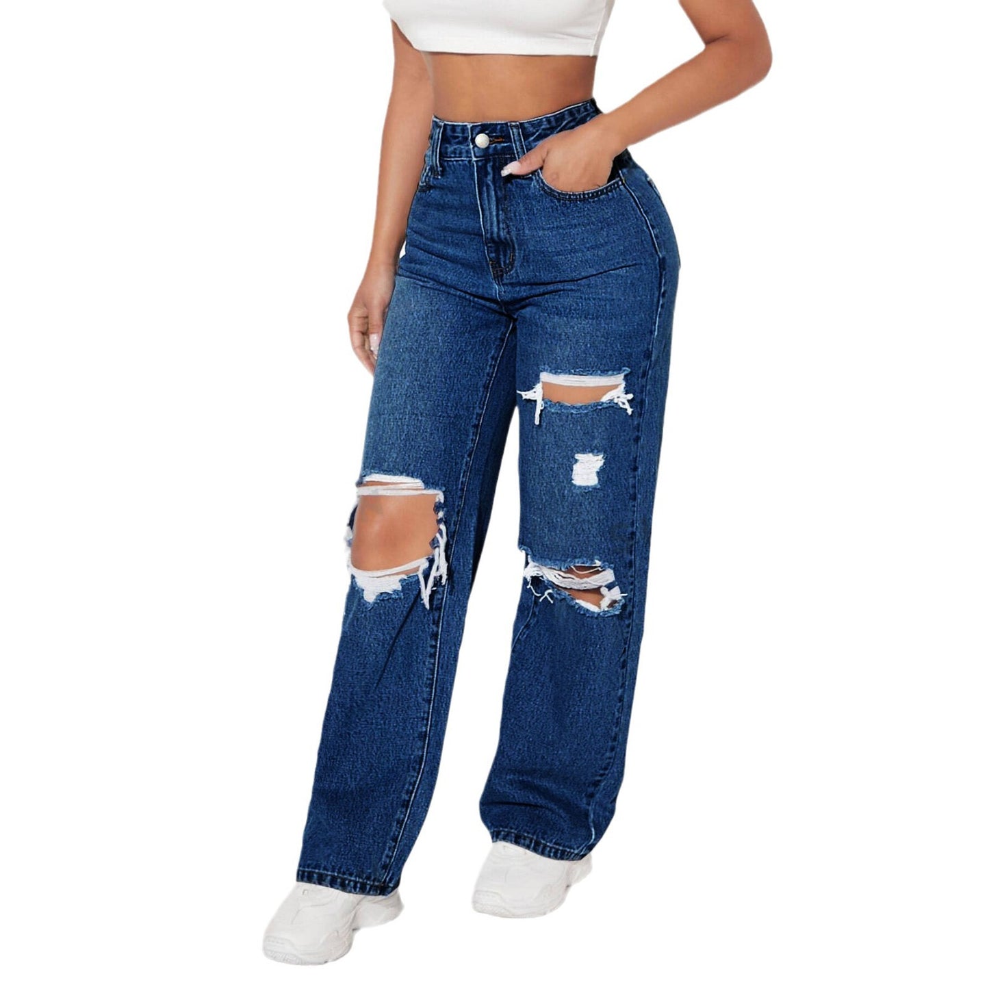 American Hot Straight Loose Street Casual Jeans