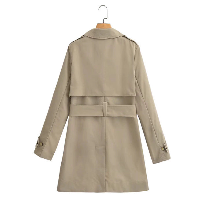 Women's Casual Loose Version With Belt Mid-length Coats