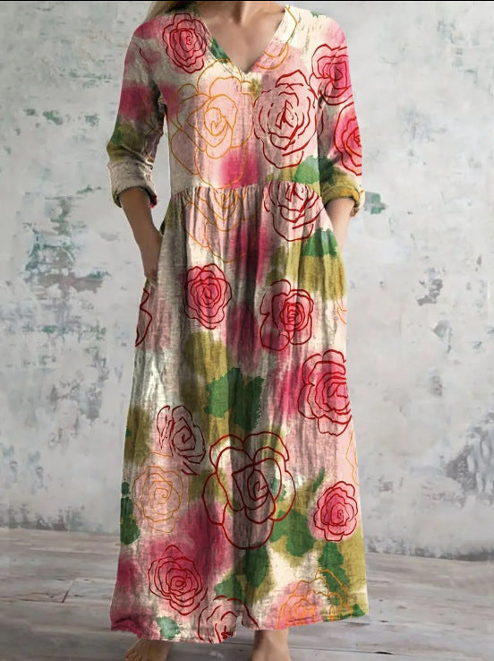 Women's Summer Loose Fashion Printing Dress Dresses