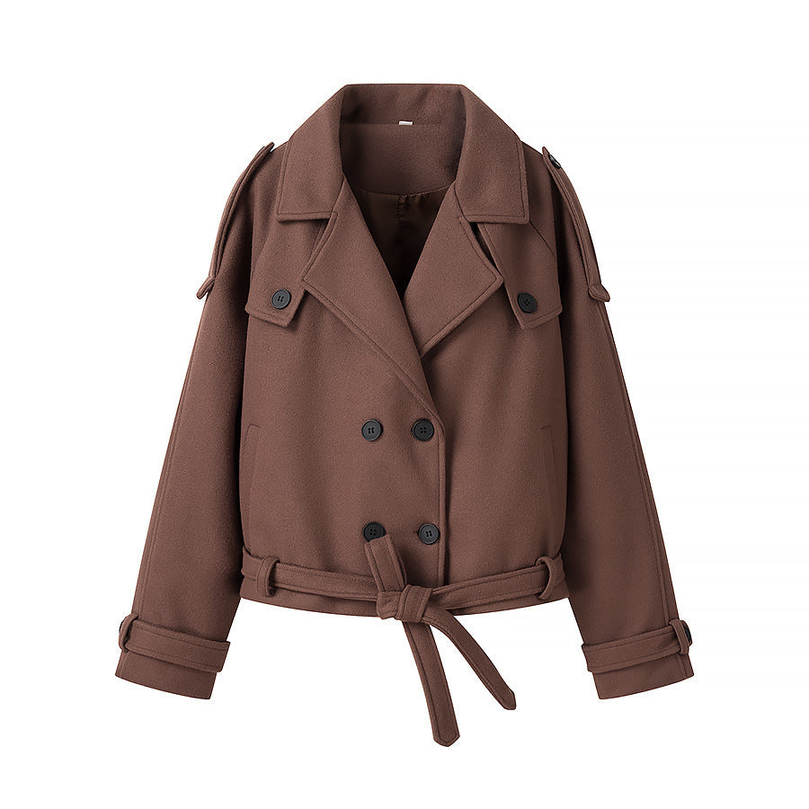 Women's Woolen Elegant Comfortable Collar Long Sleeve Coats