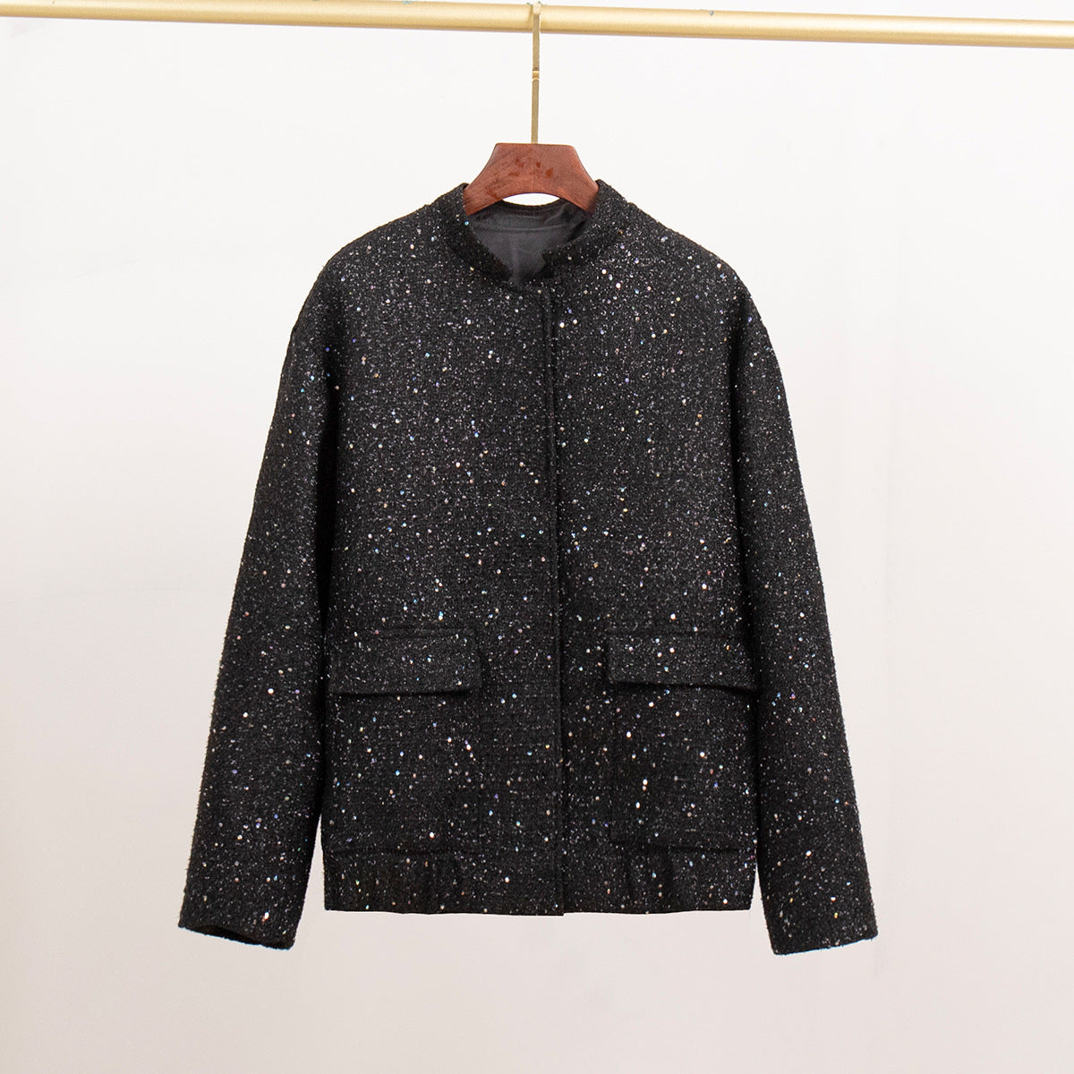 Gold Silk Sequin Female Fashionable Sequins Jackets