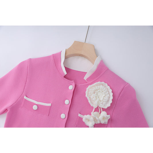 Flower Contrast Color Long Slim Fit Elegant Dresses