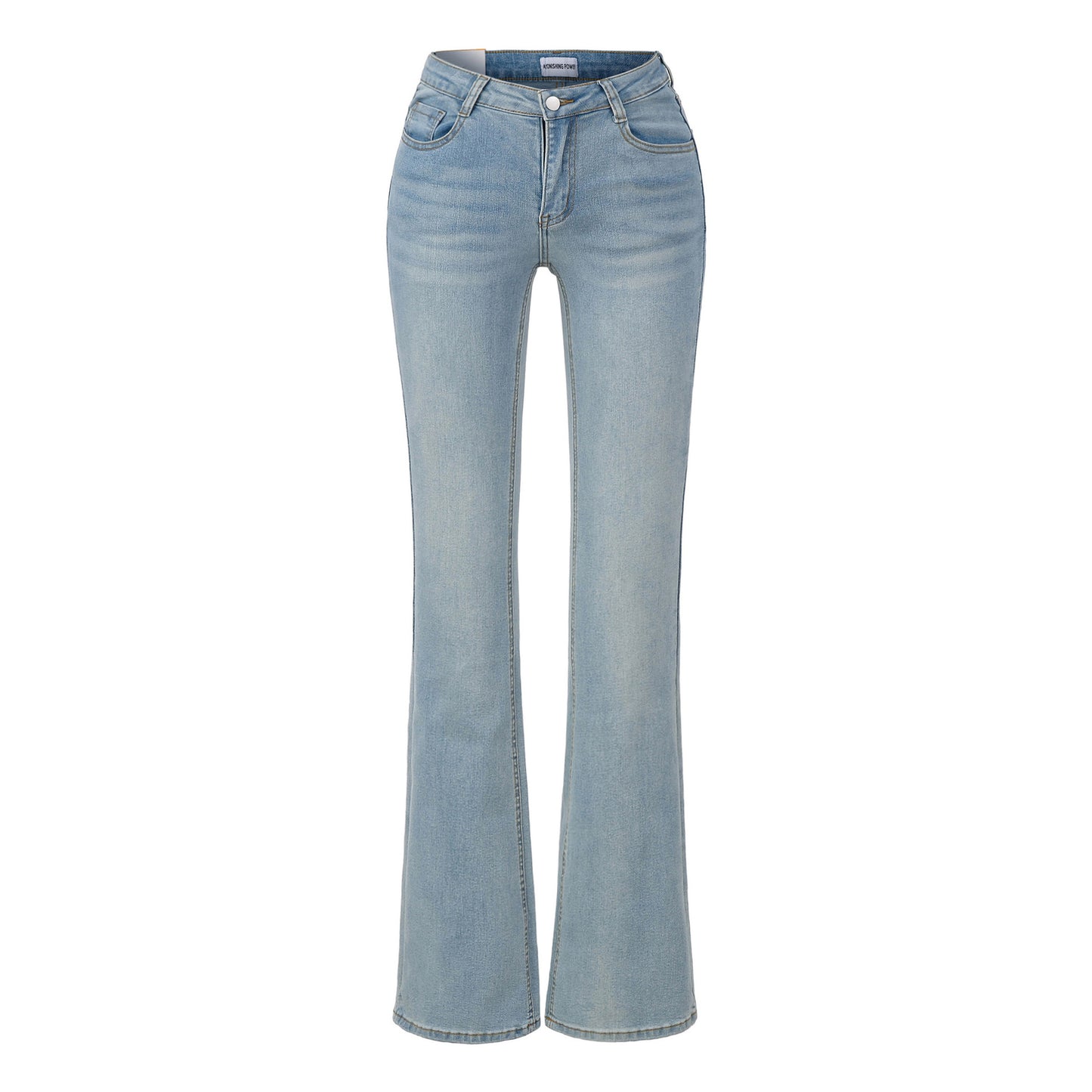 Women's Cushion Low Waist Slightly Flared Autumn Versatile Jeans
