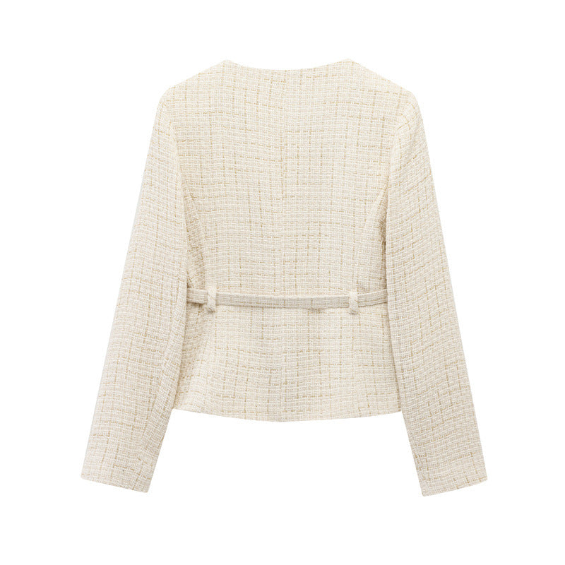 Women's Durable Fashion Casual Belt Texture Blazers