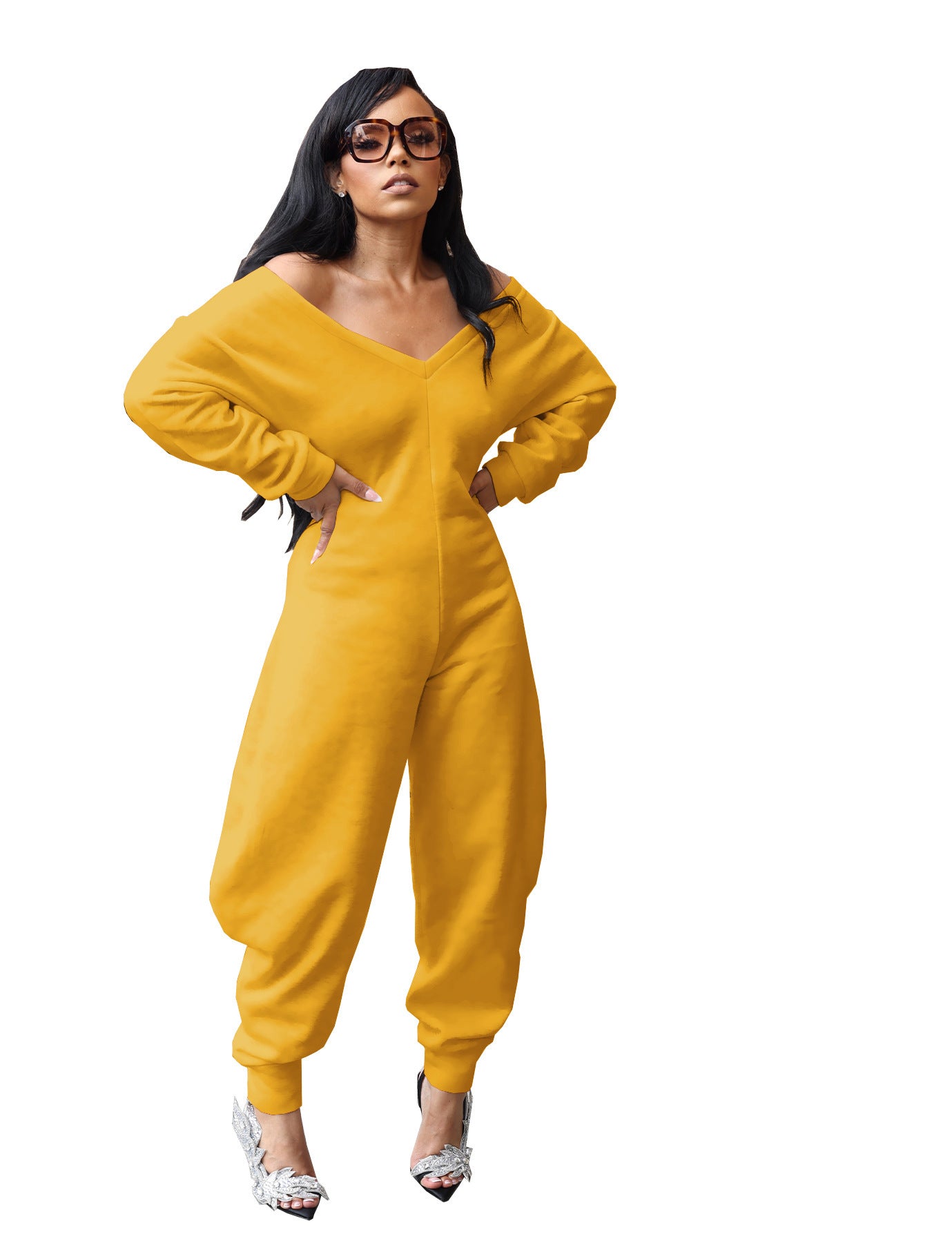 Women's Attractive Long Sleeve Sweatshirt Sexy Jumpsuits