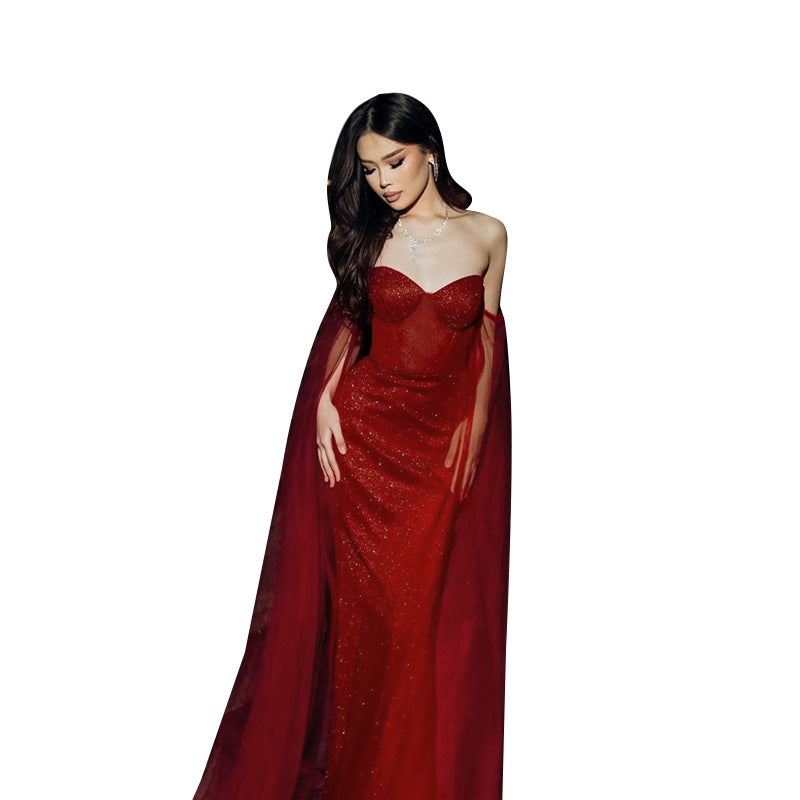 Autumn Shiny Waist Tube Dress Halloween Dresses