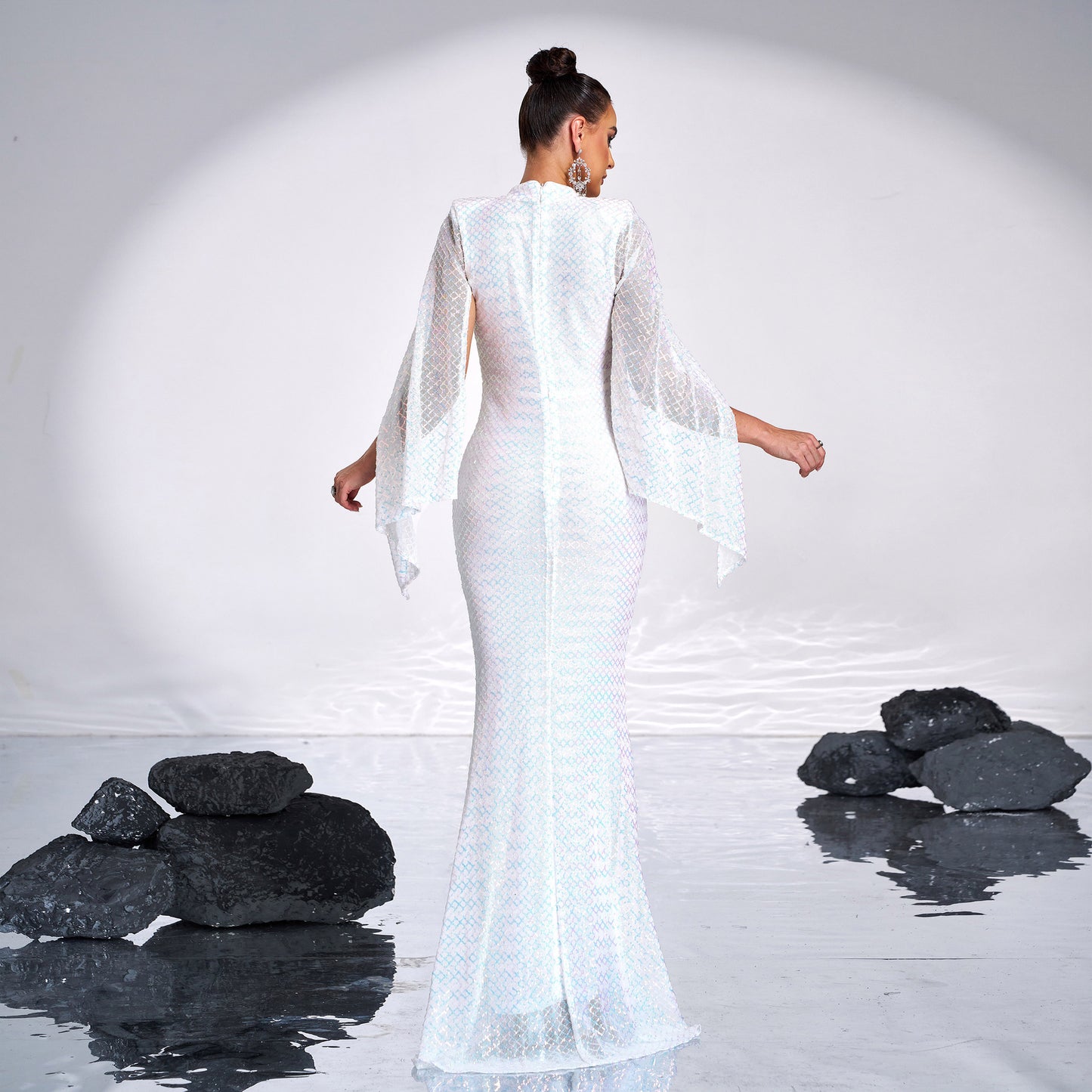 Women's Long Sleeve Temperament Crew Neck Sexy Dresses