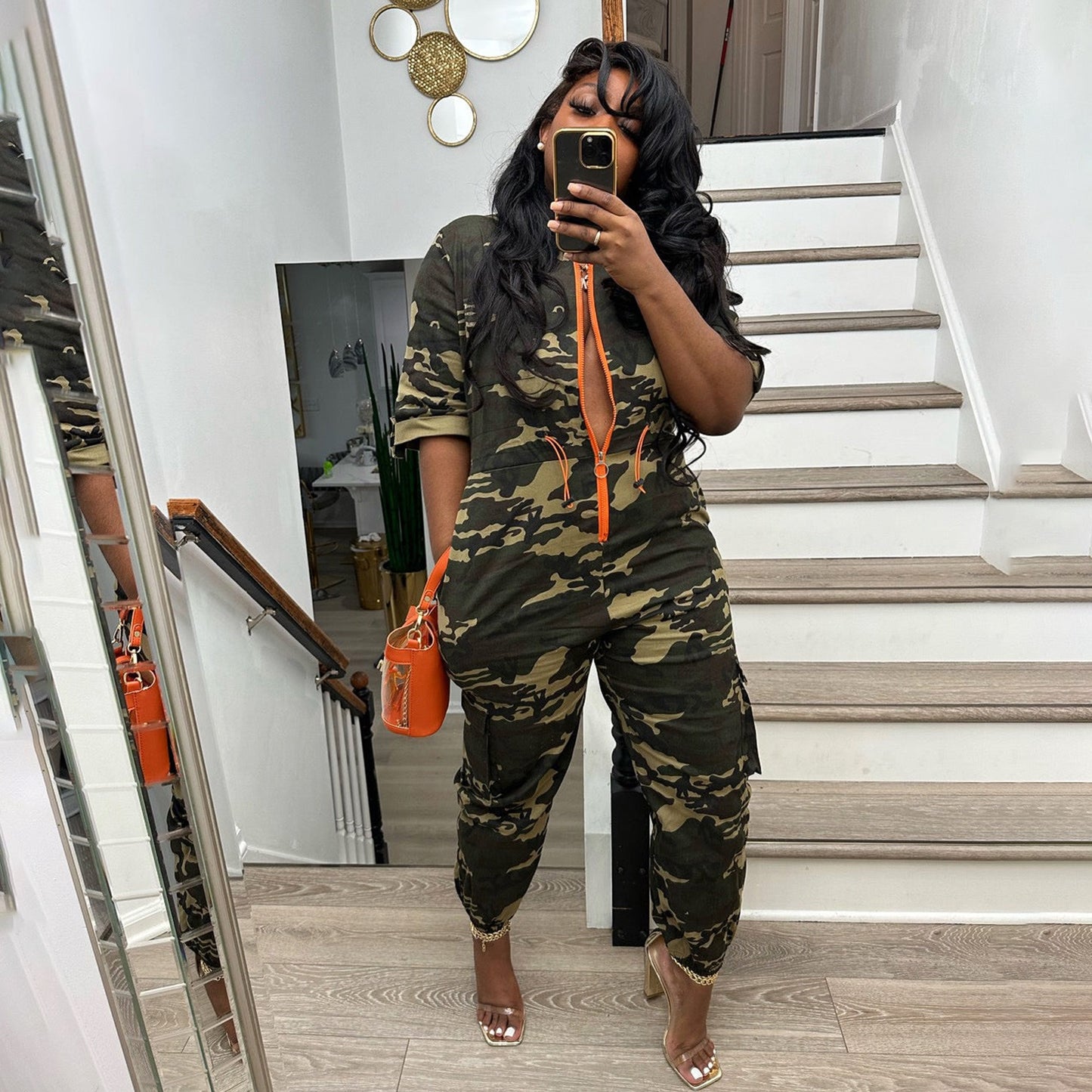 Attractive Innovative Beautiful Fashion Camouflage Denim Jumpsuits