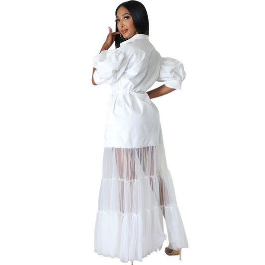 Women's White Shirt Casual Short-sleeved Fashionable Design Blouses