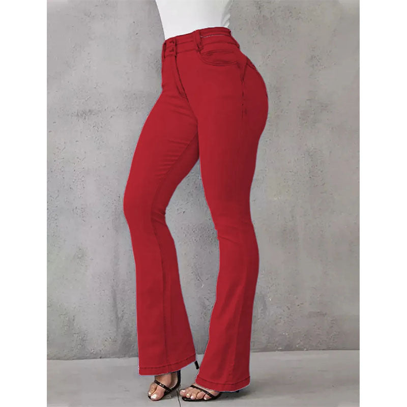 Women's Hip Raise High Waist Flared Jeans