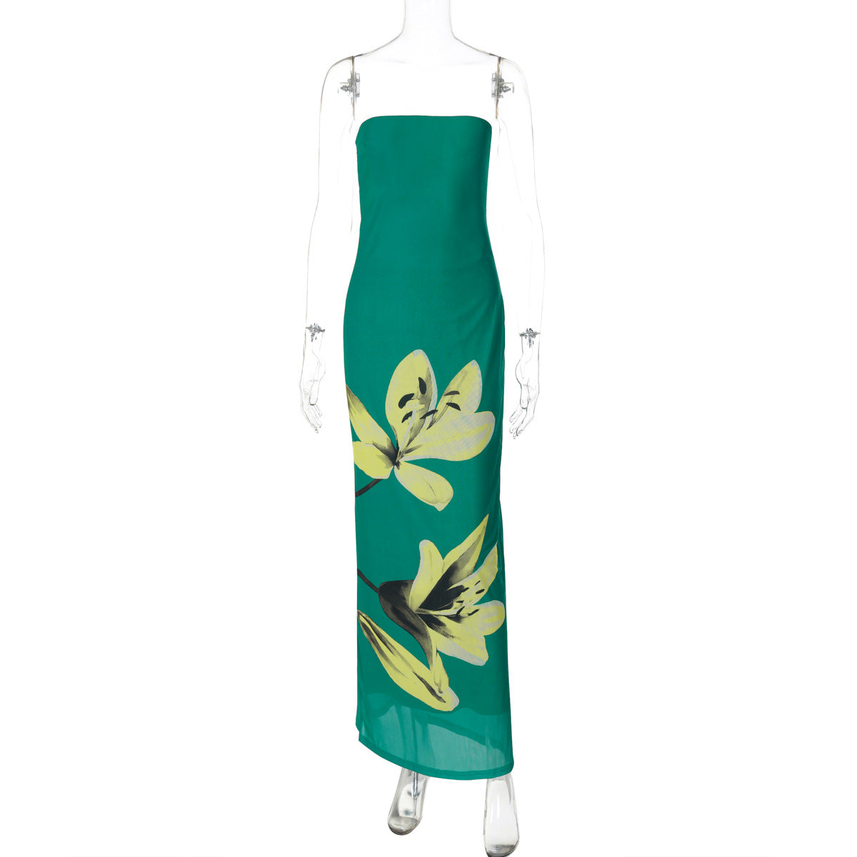 Women's Summer Personalized Printed Tube Backless Tied Dresses
