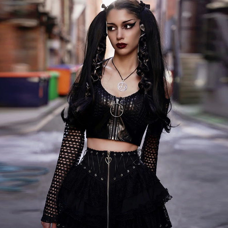 Women's Lace Stitching Dark Summer Street Fashion Skirts